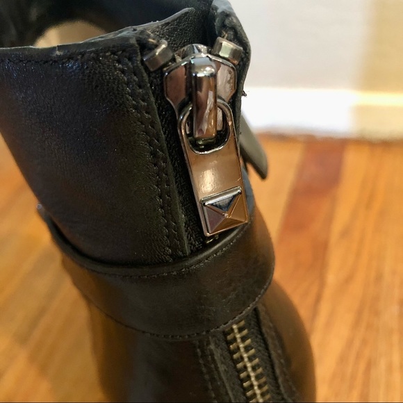 Michael Kors Leather Platform Stiletto Boots Detachable Studded Harness Sz 8.5 - Picture 6 of 16